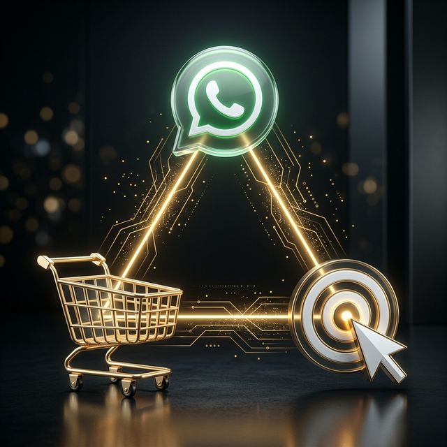 Triángulo de ventas: Landing, Tienda, WhatsApp